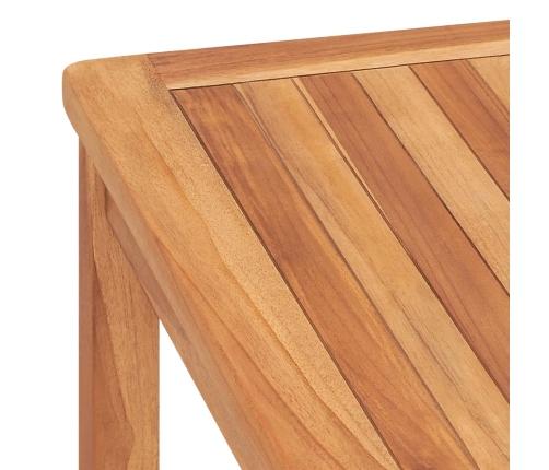 Mesa de comedor para jardín madera maciza de teca 120x120x77 cm