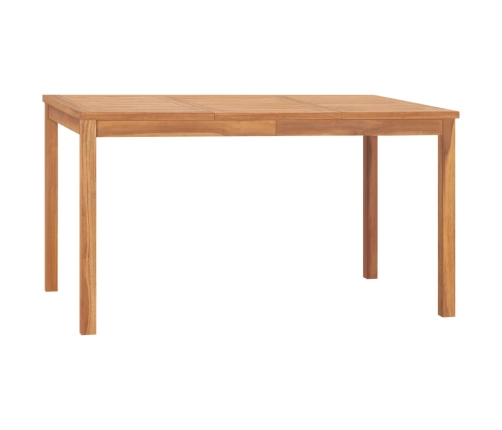 Mesa de comedor de jardín madera maciza de teca 140x80x77 cm