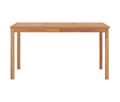 Mesa de comedor de jardín madera maciza de teca 140x80x77 cm