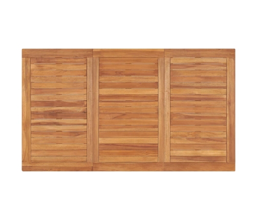 Mesa de comedor de jardín madera maciza de teca 140x80x77 cm