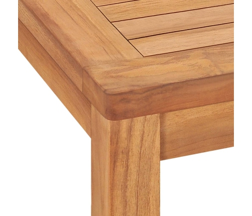 Mesa de comedor de jardín madera maciza de teca 140x80x77 cm