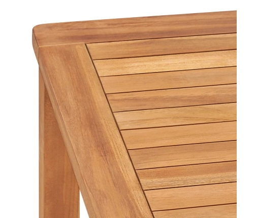 Mesa de comedor de jardín madera maciza de teca 140x80x77 cm