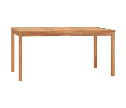 Mesa de comedor de jardín madera maciza de teca 160x80x77 cm