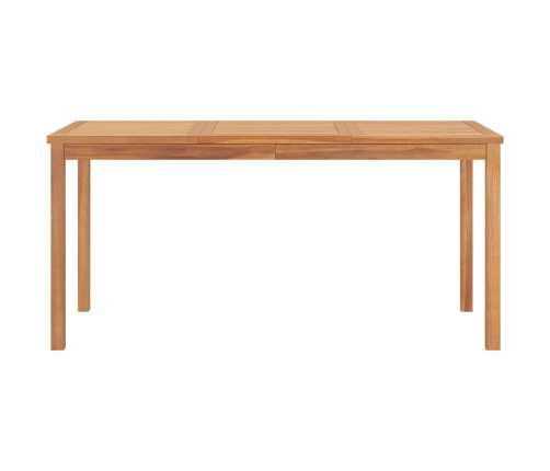 Mesa de comedor de jardín madera maciza de teca 160x80x77 cm