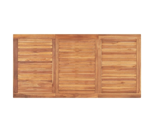 Mesa de comedor de jardín madera maciza de teca 160x80x77 cm