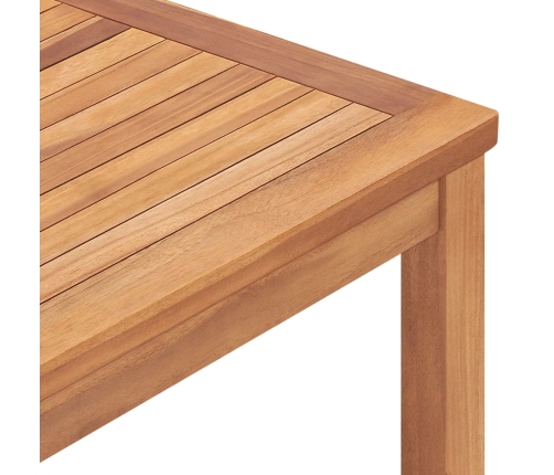 Mesa de comedor de jardín madera maciza de teca 160x80x77 cm