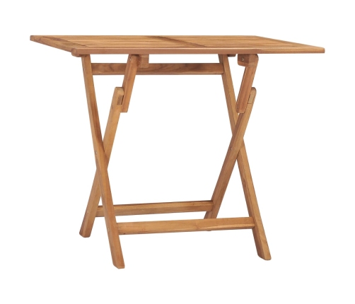 Mesa de comedor plegable para jardín madera de teca 90x60x75 cm