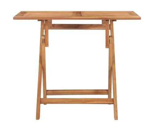 Mesa de comedor plegable para jardín madera de teca 90x60x75 cm