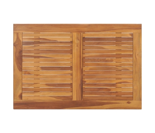 Mesa de comedor plegable para jardín madera de teca 90x60x75 cm