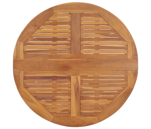 Mesa de comedor plegable para jardín madera de teca Ø90x75 cm