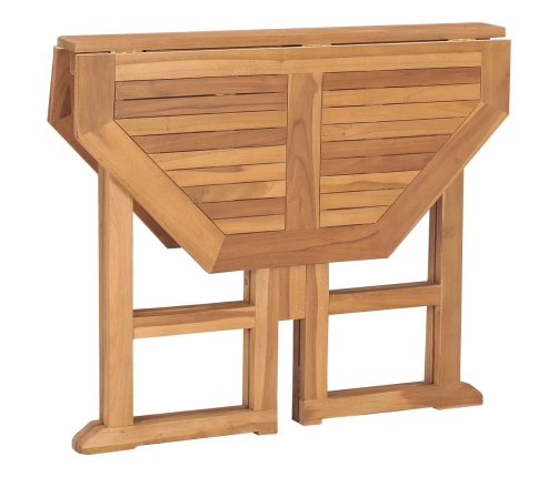 Mesa de comedor plegable para jardín madera de teca 90x90x75 cm