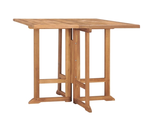 Mesa de comedor plegable para jardín madera de teca 90x90x75 cm