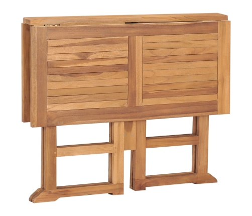 Mesa de comedor plegable para jardín madera de teca 90x90x75 cm