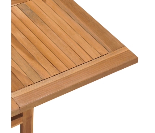 Mesa de comedor plegable para jardín madera de teca 90x90x75 cm