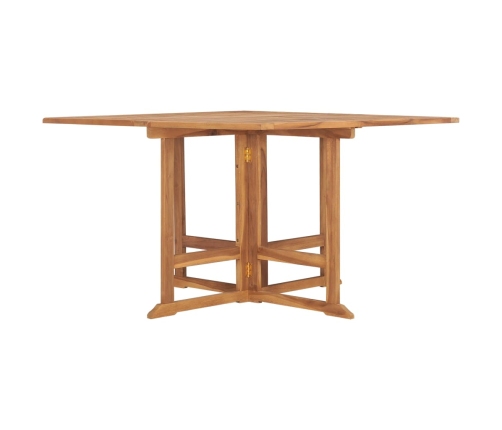 Mesa de comedor plegable para jardín madera teca 120x120x75 cm