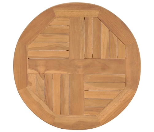 vidaXL Mesa de bistró de madera maciza de teca Ø60x75,5 cm