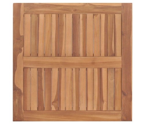 Mesa de jardín de madera maciza de teca 85x85x75 cm