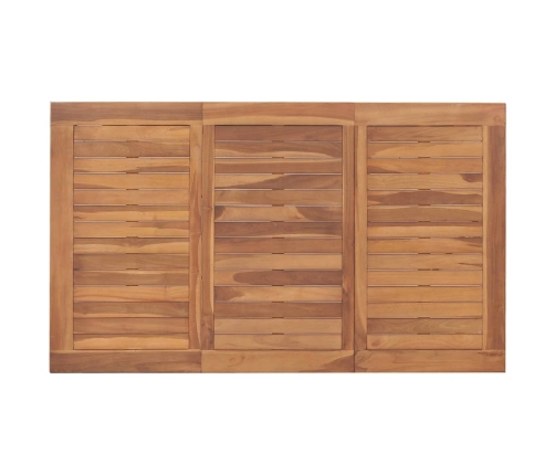 Mesa de comedor de jardín madera maciza de teca 150x90x75 cm