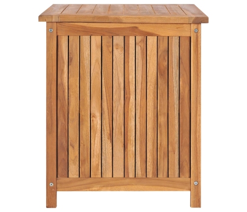 Caja de almacenaje de jardín madera maciza de teca 60x50x58 cm