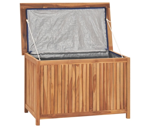 vidaXL Caja de almacenaje de jardín madera maciza de teca 90x50x58 cm