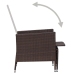 Set muebles de jardín 3 piezas y cojines ratán sintético marrón