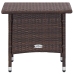 Set muebles de jardín 3 piezas y cojines ratán sintético marrón