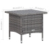 Set de muebles de jardín 3 pzas y cojines ratán sintético gris
