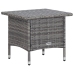 Set de muebles de jardín 3 pzas y cojines ratán sintético gris