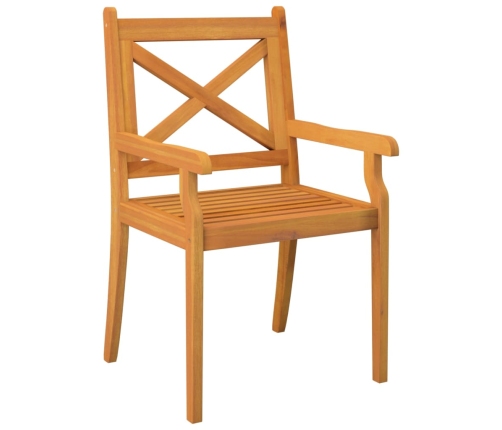 Juego de comedor de jardín 3 piezas madera maciza de acacia