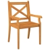 Juego de comedor de jardín 3 piezas madera maciza de acacia