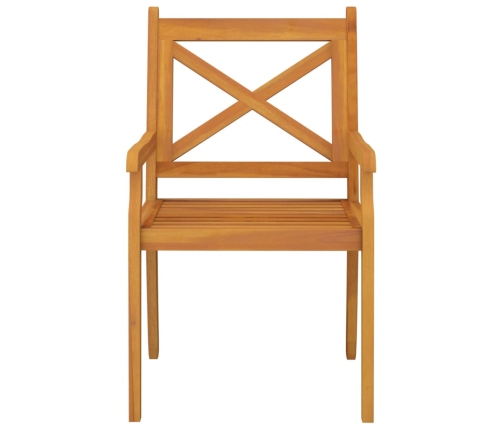 Juego de comedor de jardín 3 piezas madera maciza de acacia