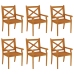 Juego de comedor de jardín 7 piezas madera maciza de acacia