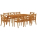 Juego de comedor de jardín 9 piezas madera maciza de acacia