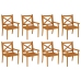 Juego de comedor de jardín 9 piezas madera maciza de acacia