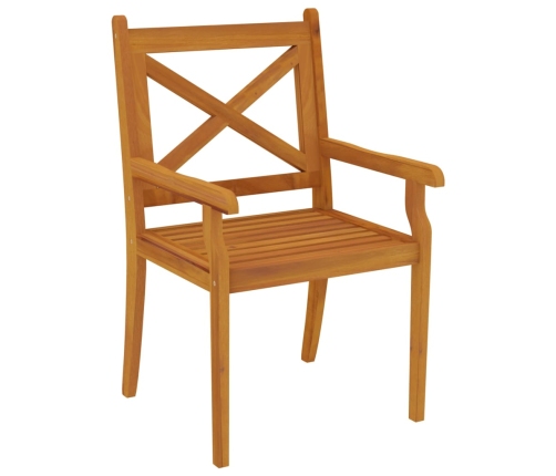 Juego de comedor de jardín 9 piezas madera maciza de acacia