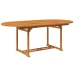 Juego de comedor de jardín 5 piezas madera maciza de acacia