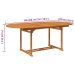 Juego de comedor de jardín 5 piezas madera maciza de acacia