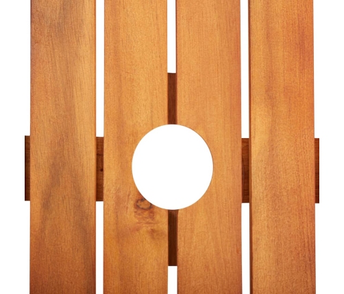 Set comedor de jardín 3 pzas y cojines madera maciza de acacia