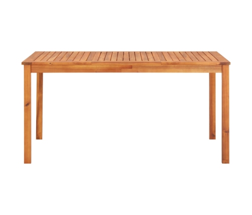 Set comedor de jardín 5 pzas y cojines madera maciza de acacia