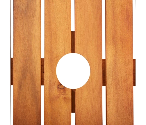 Set comedor de jardín 7 pzas y cojines madera maciza de acacia