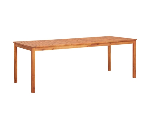 Set comedor de jardín 9 pzas y cojines madera maciza de acacia
