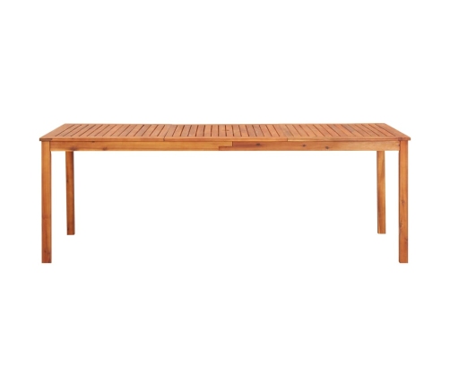Set comedor de jardín 9 pzas y cojines madera maciza de acacia