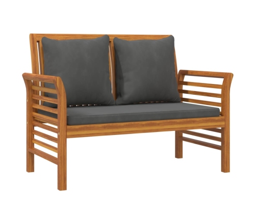 Set de muebles para jardín 3 piezas con cojines madera acacia