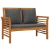 Set de muebles para jardín 3 piezas con cojines madera acacia