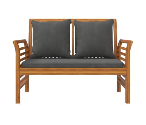 Set de muebles para jardín 3 piezas con cojines madera acacia