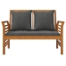 Set de muebles para jardín 3 piezas con cojines madera acacia