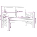 Set de muebles para jardín 3 piezas con cojines madera acacia