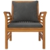 Juego de muebles jardín 5 pzas con cojines madera maciza acacia