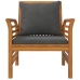 Juego de muebles jardín 5 pzas con cojines madera maciza acacia