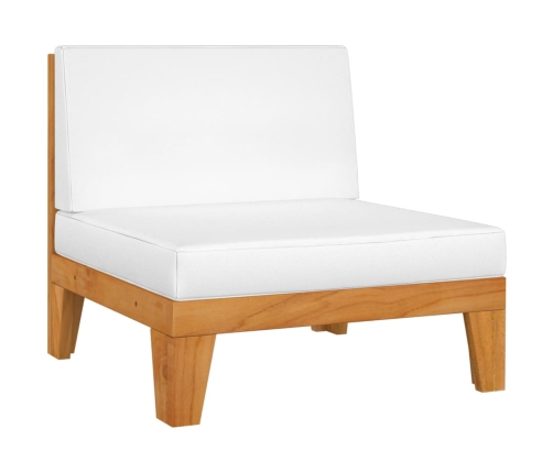 Juego muebles de jardín y cojines 5 pzas madera maciza acacia